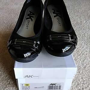 Anne Klein Sport black dress wedge heels